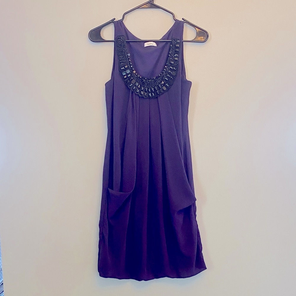 Yessica Elegant Purple Sleeveless Dress